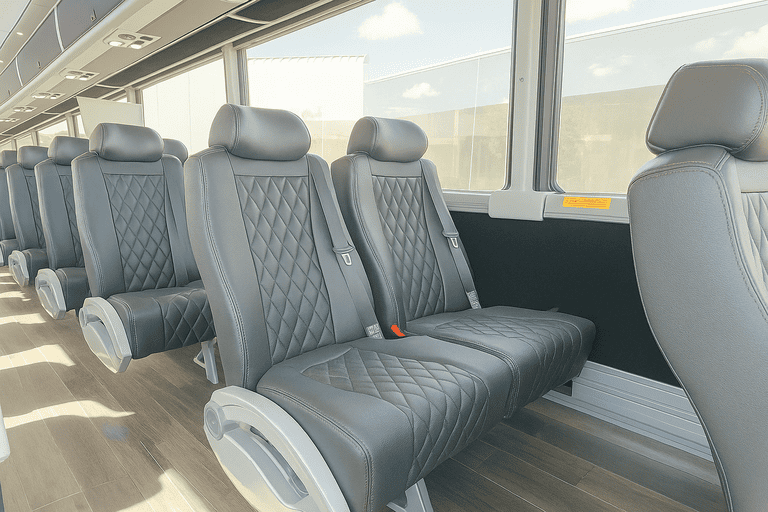 interior of Sierra Vista Charter Bus charter bus